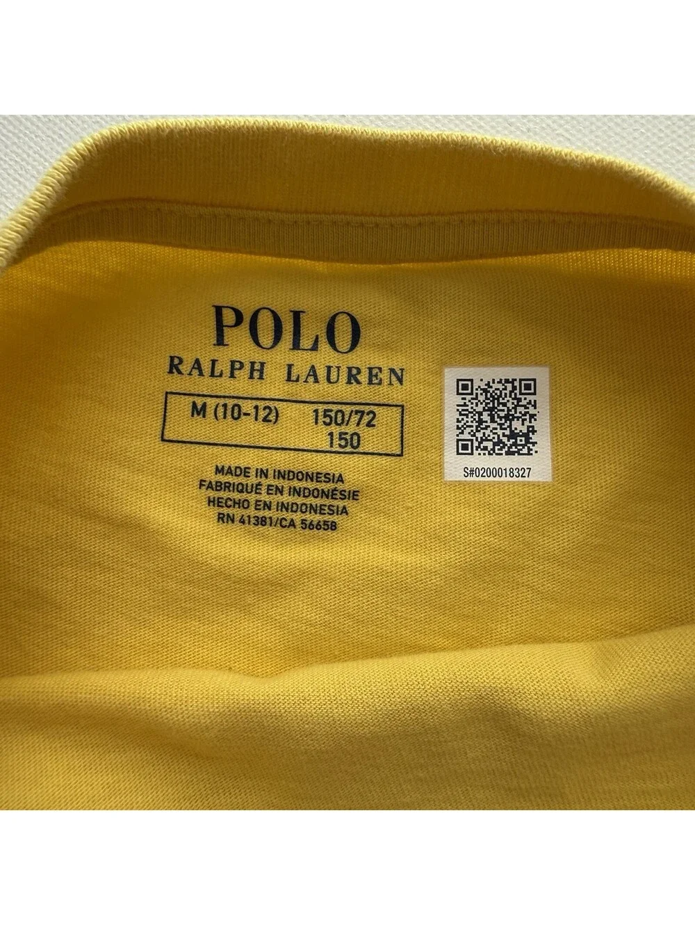 Polo Ralph Lauren Boys Big Pony T-Shirt Yellow Green Logo Size M 10-12